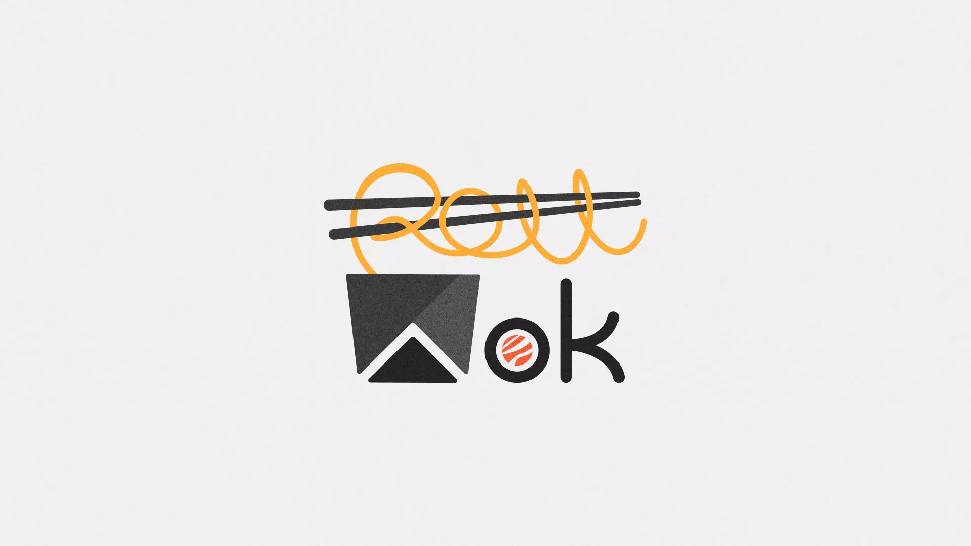 Разработка логотипа суши-бара «Roll Wok Club» в Якутске