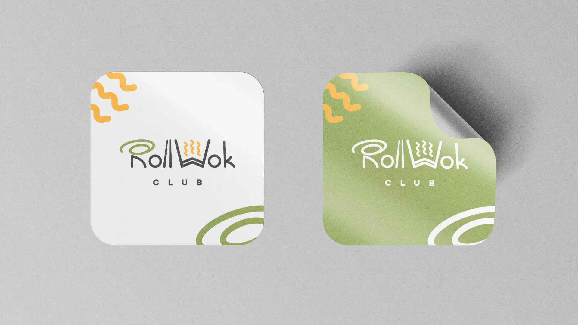 Разработка логотипа и фирменного стиля суши-бара «Roll Wok Club» в Якутске