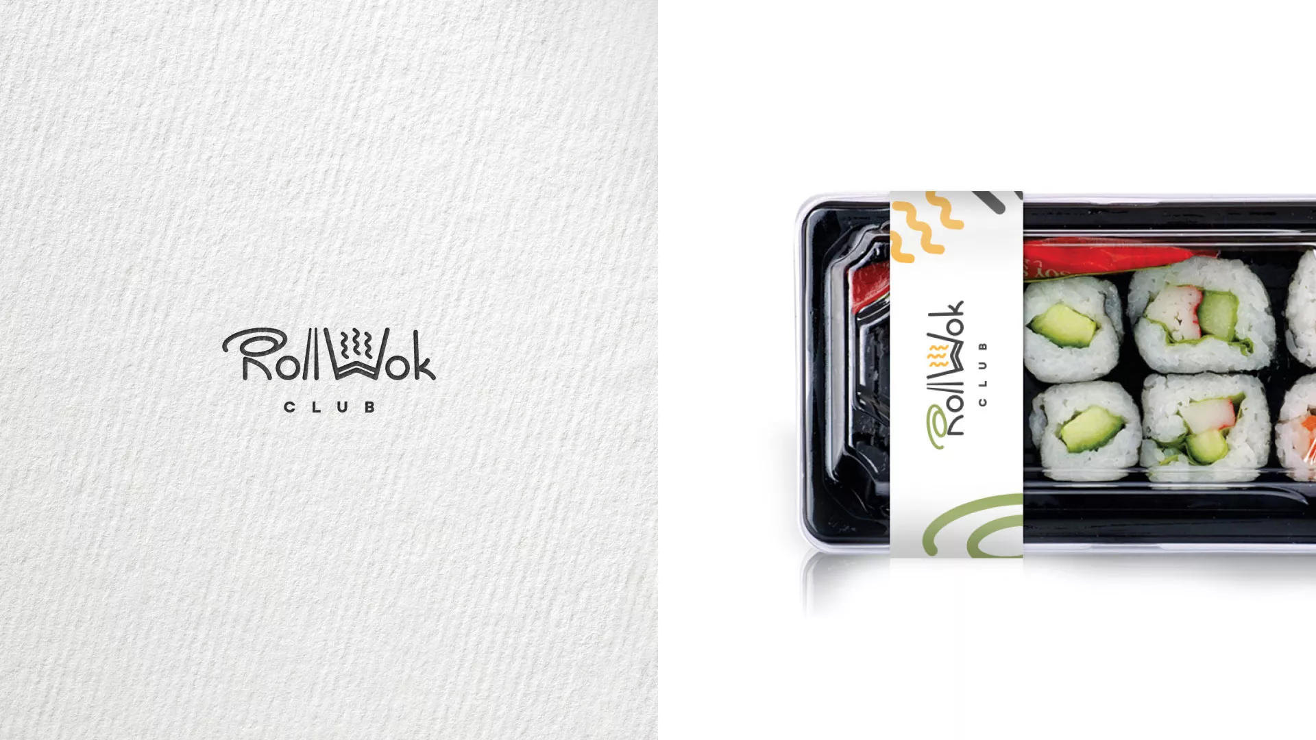 Разработка наклеек для суши-бара «Roll Wok Club» в Якутске