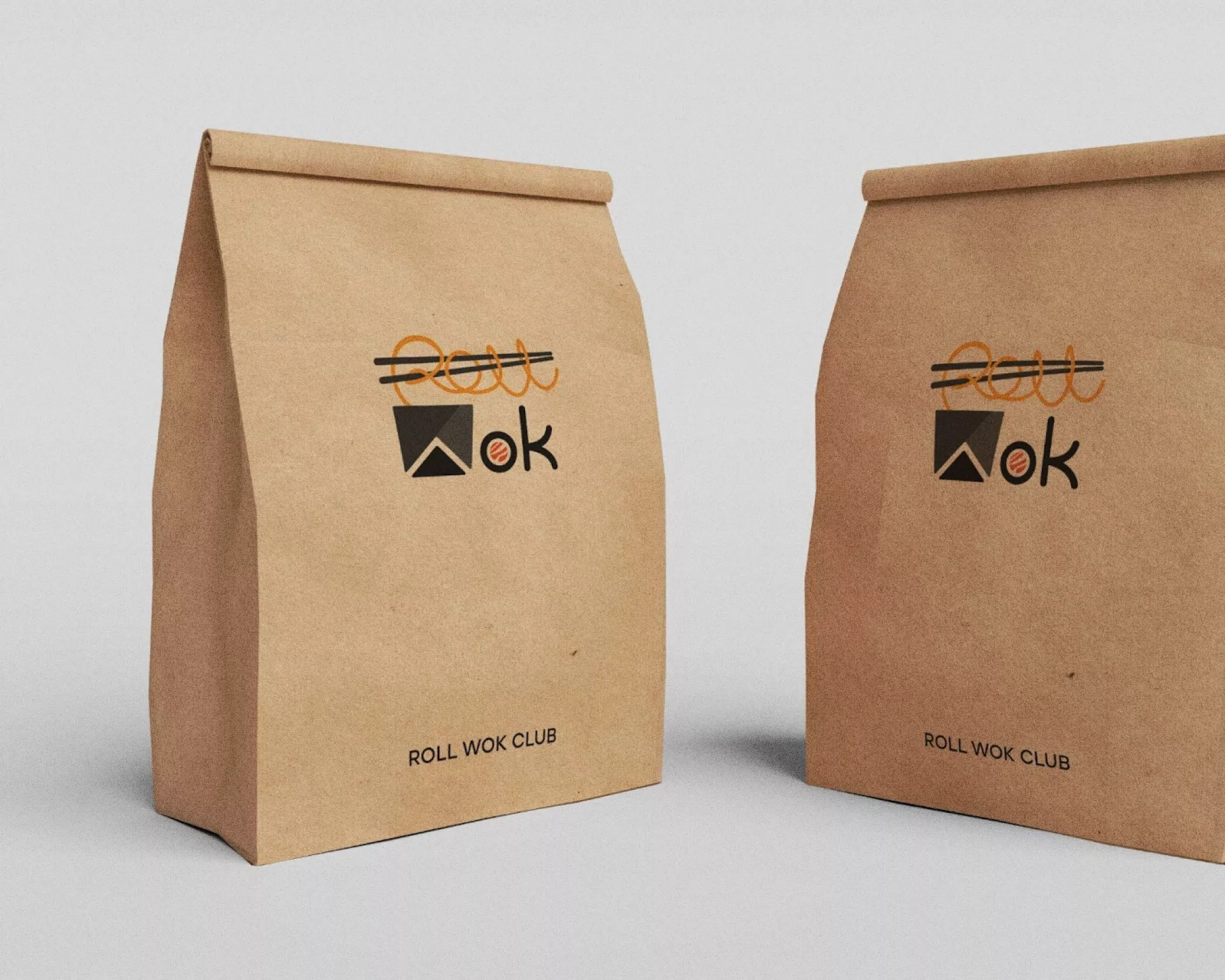 Создание дизайна упаковки суши-бара «Roll Wok Club» в Якутске